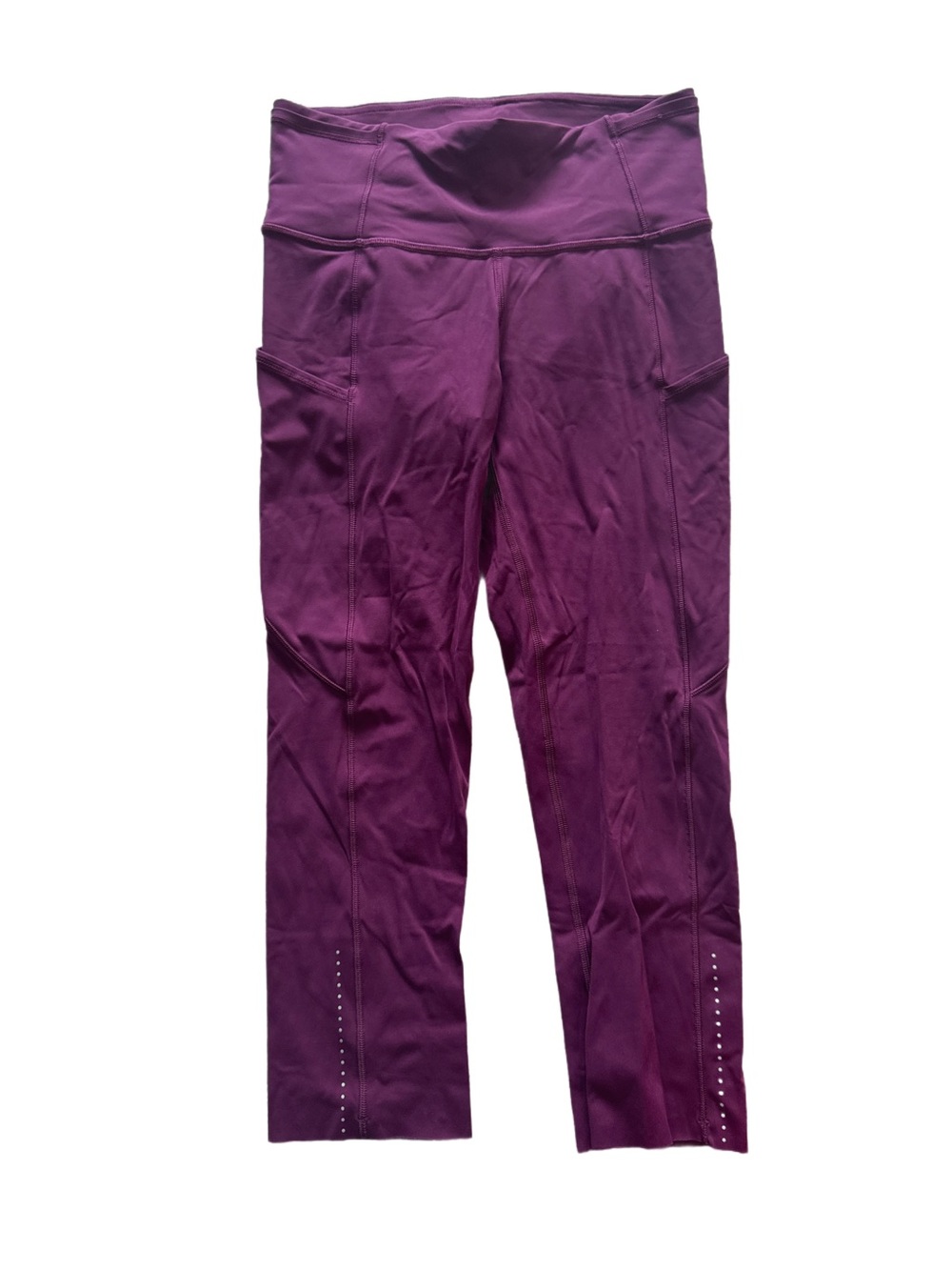 Lululemon Fast and Free Cropped Size 4 purple